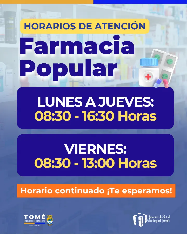 Afiche informativo de DISAM Tomé (ampliar)